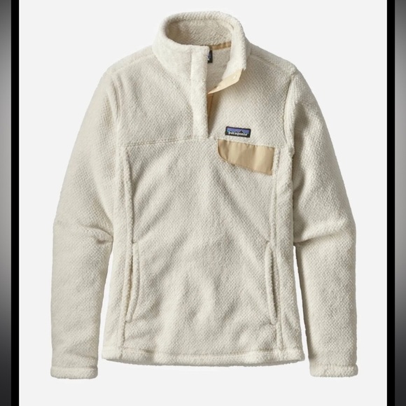 Patagonia re-tool snap-t off white quarter zip fleece 27054 - Picture 1 of 10